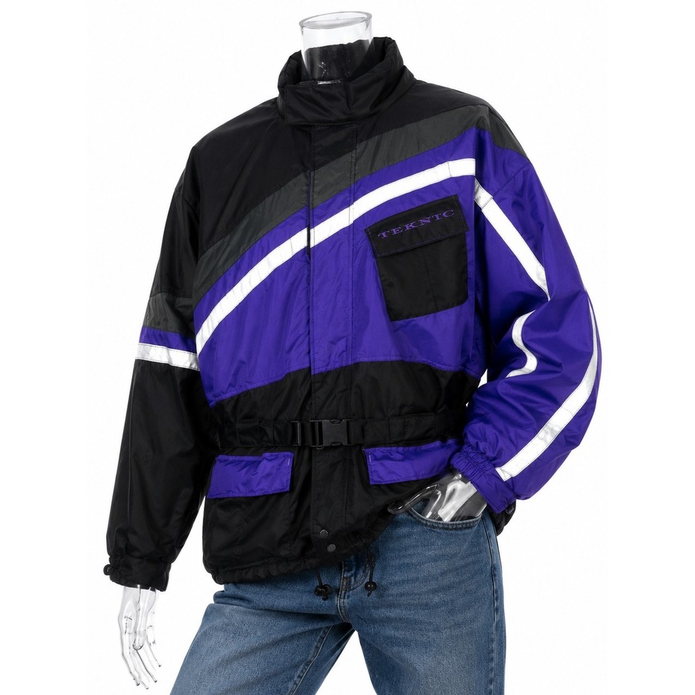 Teknic Padded Nylon Motorcycle / Racing Jacket 1990s VTG SKUCH082